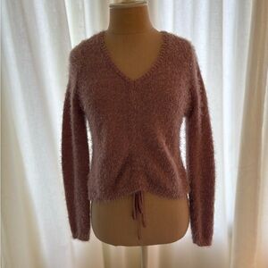 Women's Cozy V-Neck Sweater - Pink